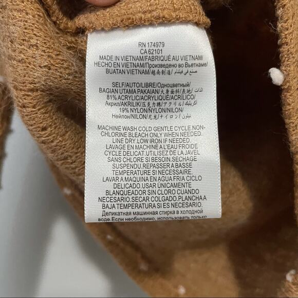 BCBGENERATION brown polka dot puff sleeve top XXS - Picture 9 of 9